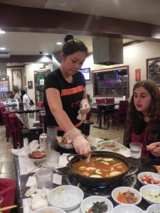 Preparing the Korean Pasta