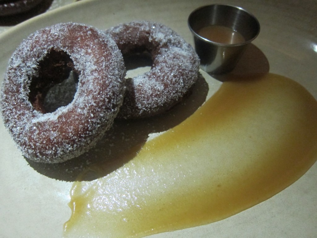 Apple Cider Donuts with apple butter and salted caramel