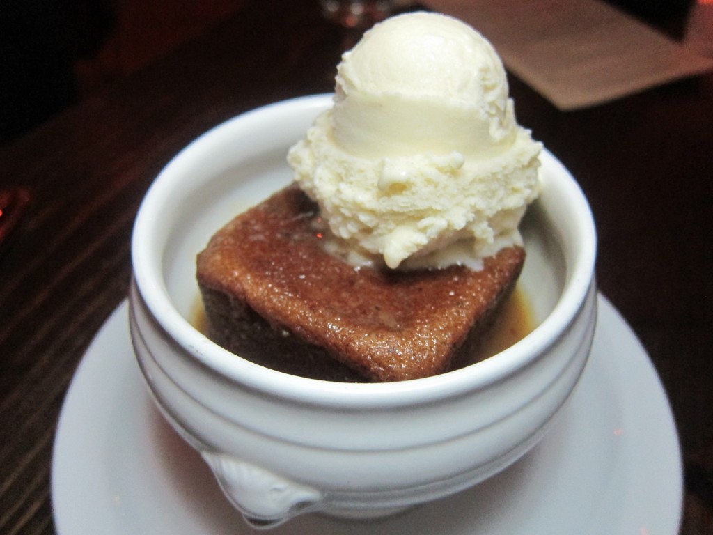 Sticky Toffee Pudding with Vanilla Bean Ice Cream and Maldon Salt