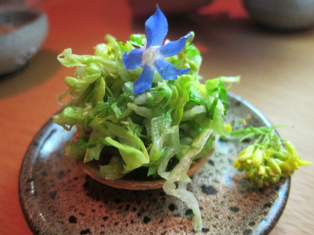 Urban Flower Tart with Watercress Vinaigrette