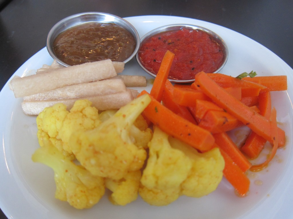 Indian Pickles and Preserves (Housemade Pickles with House Mango Chutney and Tomato Chutney)