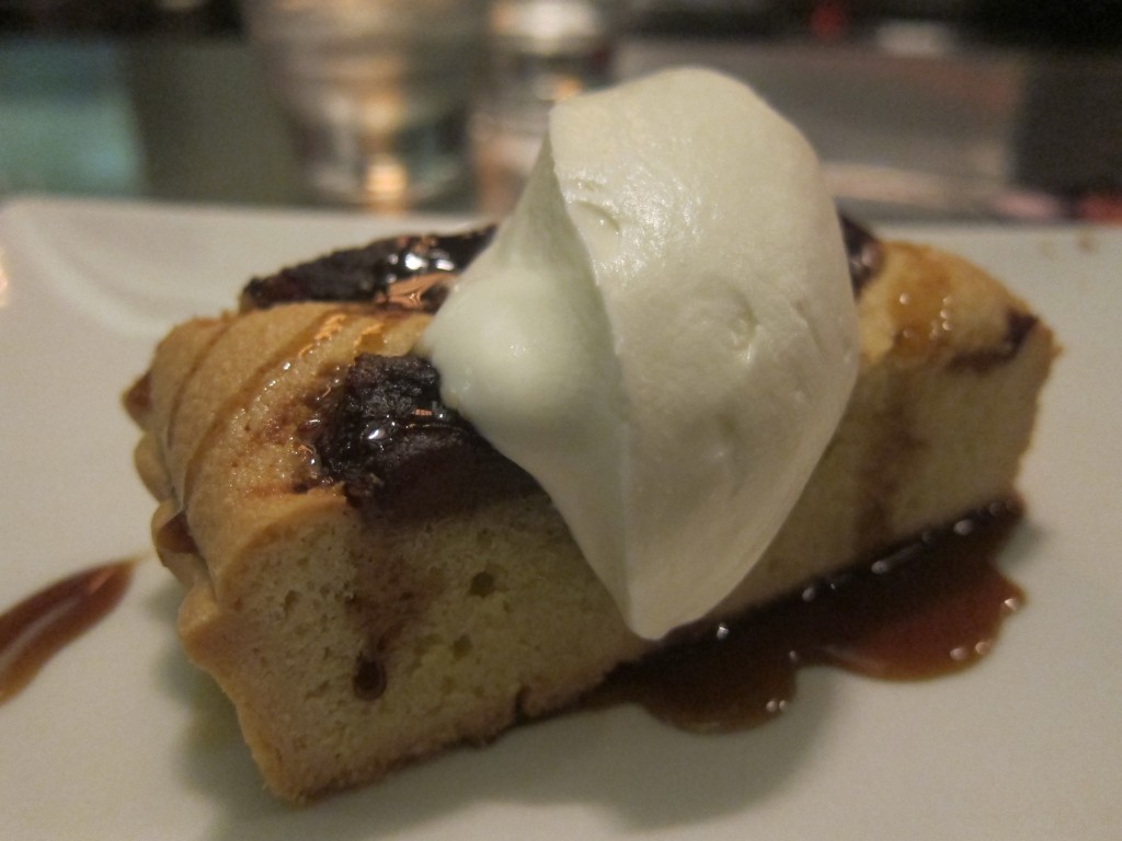 Crostata di Madorle (Almond Tarte with Date and Coffee and topped with Creme Fraiche)