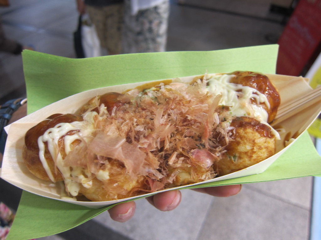 Tokoyaki from a street stand in the Dotonburi region of Osaka