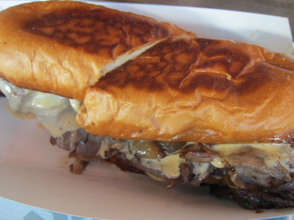 Hickory-Smoked Tri-Tip Sandwich with Smoked Onions and Spiced Aioli