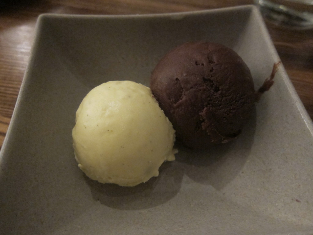 Vanilla Gelato and Chocolate Sorbet