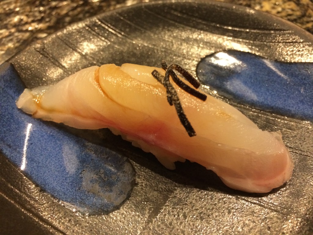 Black Sea Bass Sushi with Kelp from Sushi Zo