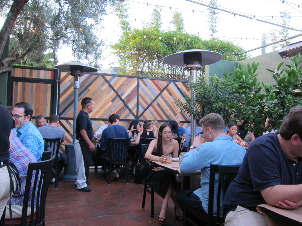 The end of your journey:  a beautiful restaurant patio