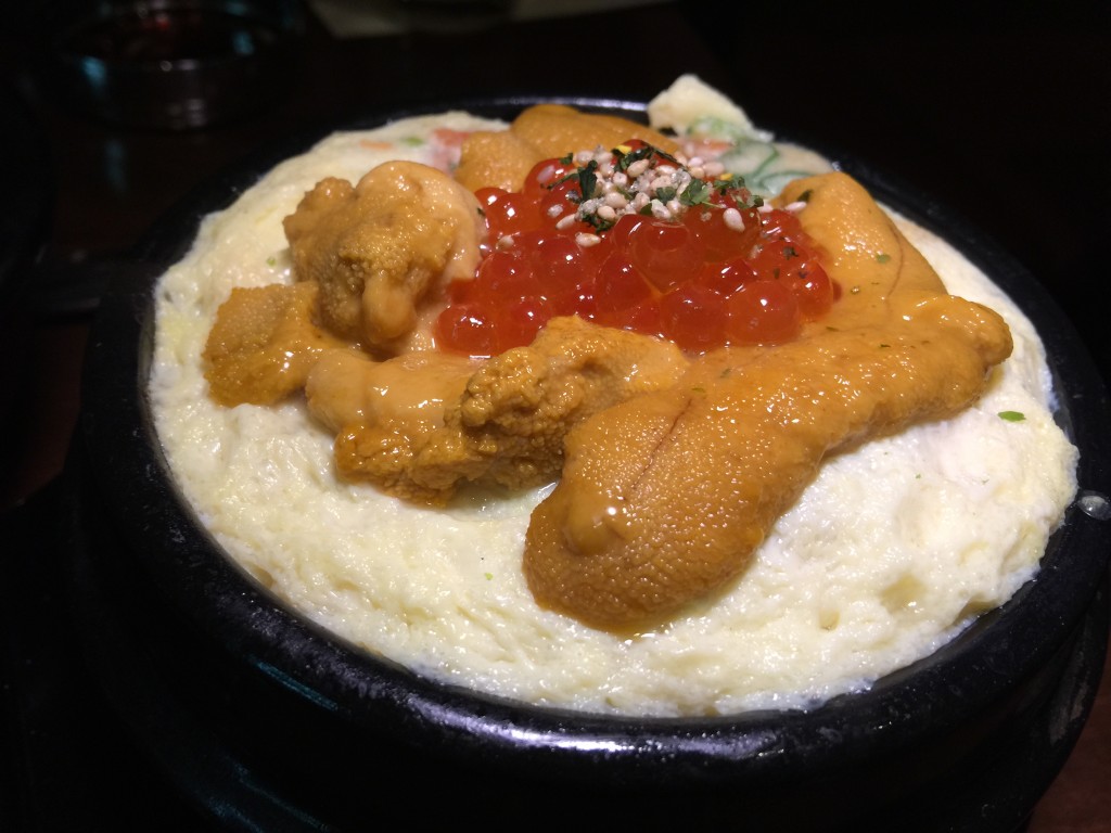 Uni Steamed Egg with Salmon Roe